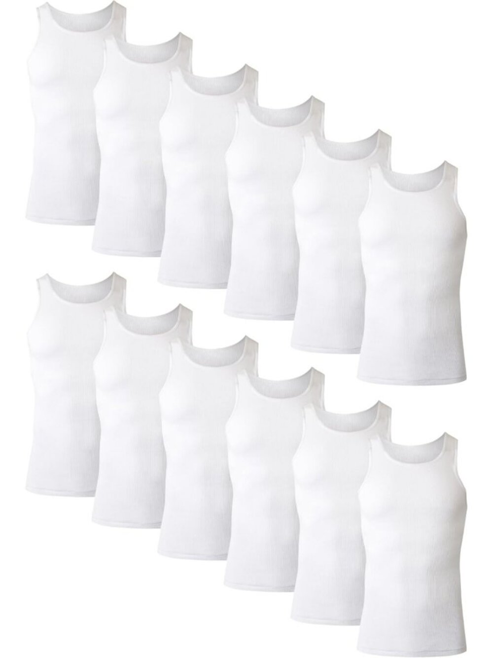 Men's Cotton Moisture-Wicking Tank Undershirts, Breathable Multi-Pack